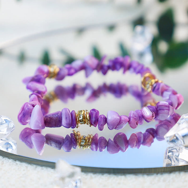 Moonstone natural stone crystal bracelet for women. Intuition healing gemstone, adjustable jewelry.