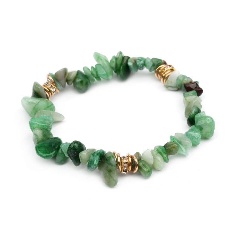 Fluorite natural stone crystal healing bracelet for women. Focus gemstone, adjustable fashion.