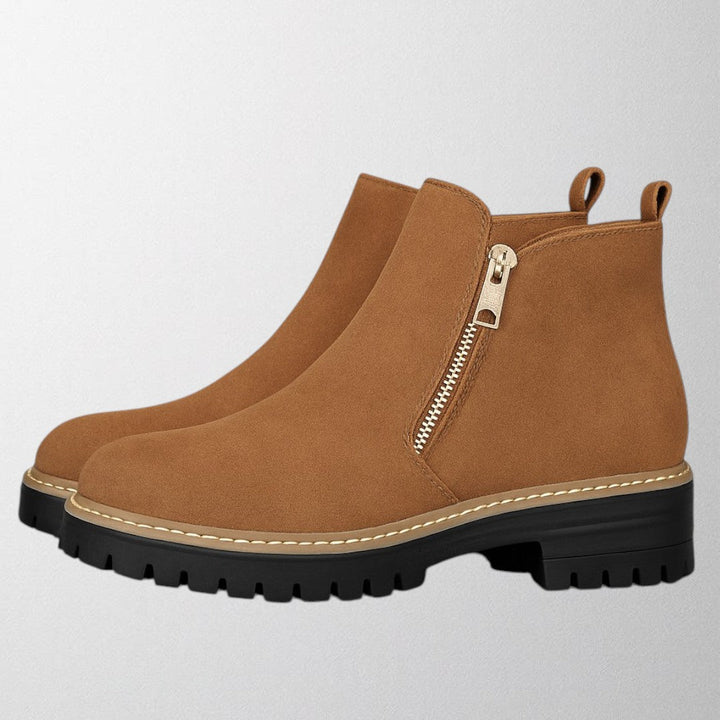 Casual women's round toe side zip shoes, perfect versatile footwear for everyday comfort & style.