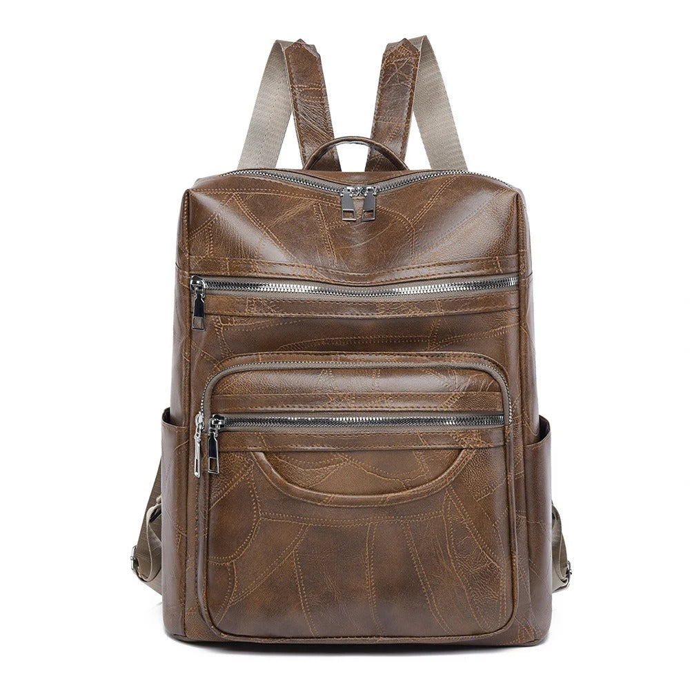 Versatile women's Sade brown leather backpack, a premium & elegant bag for everyday essentials and stylish carry.