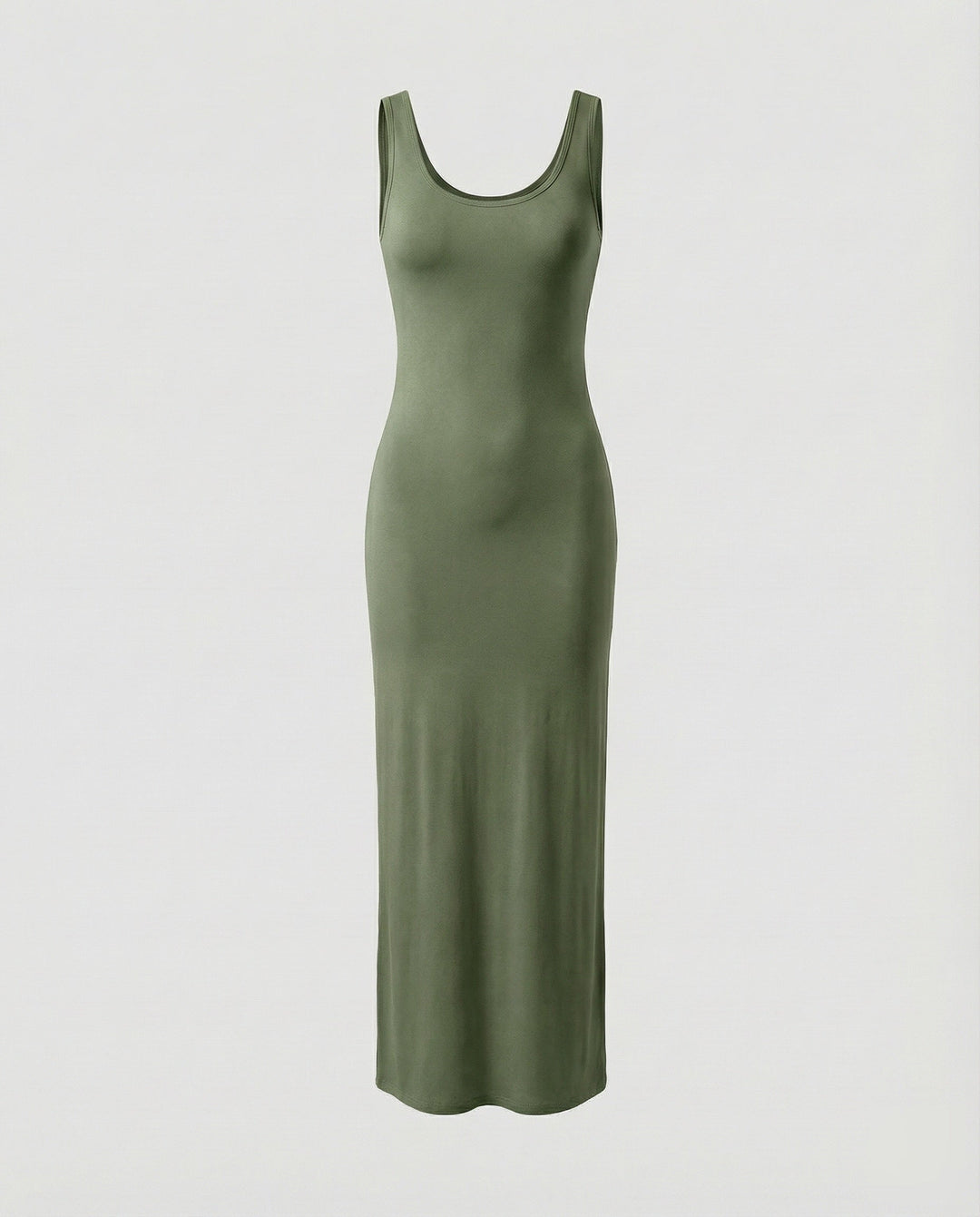 Figure-flattering women's sleeveless scoop neck bodycon maxi dress. Perfect for everyday style.
