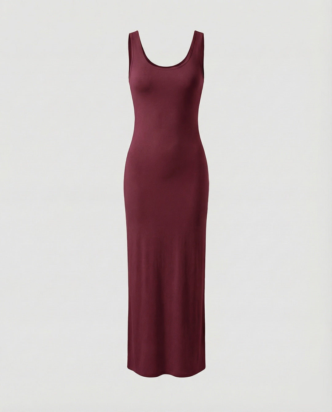 Women's everyday scoop neck sleeveless bodycon maxi dress. Comfortable and stylish for summer.