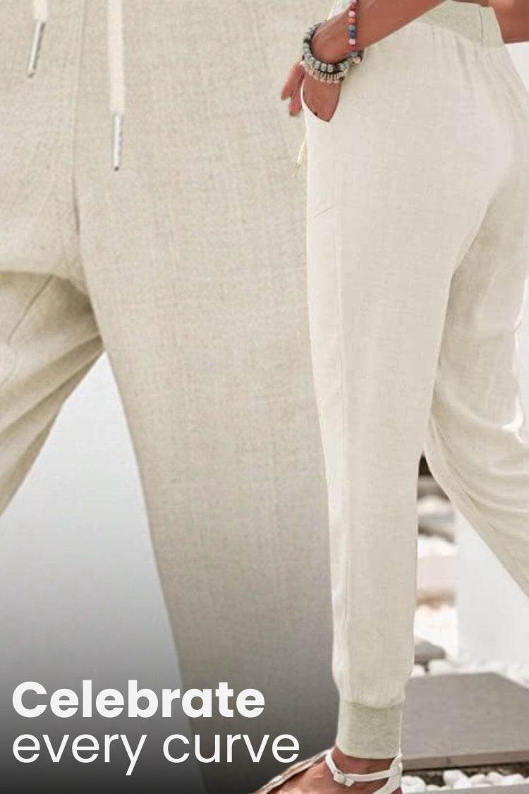 Stylish women's Sedona joggers, comfortable drawstring trousers with tapered fit for modern casual wear.