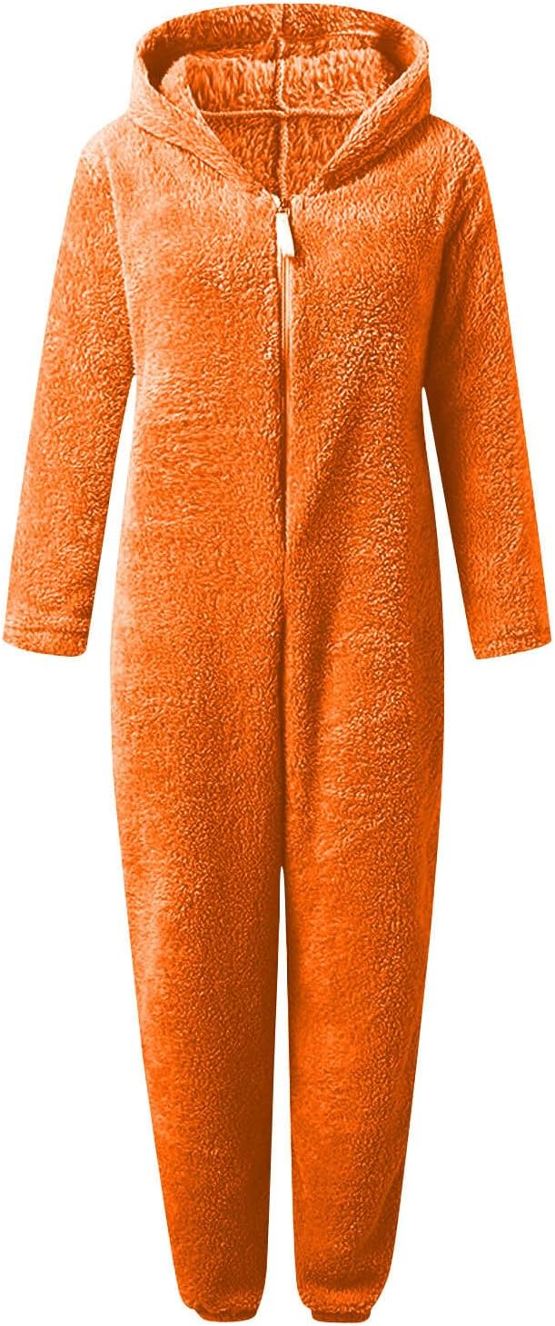Women's hooded sherpa sleepwear, fuzzy texture for warmth and comfort.