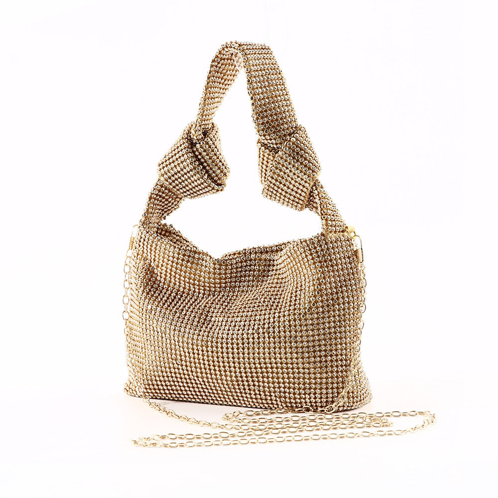 Elegant women's rhinestone evening bag. A sophisticated clutch for special occasions, formal wear & parties.
