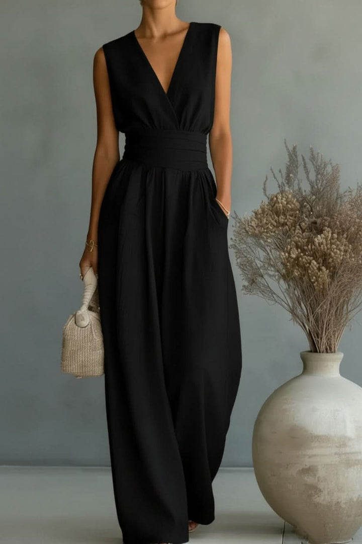 Women's sleek cross waist duo set, two-piece elegant & professional tailored outfit for modern business casual fashion.