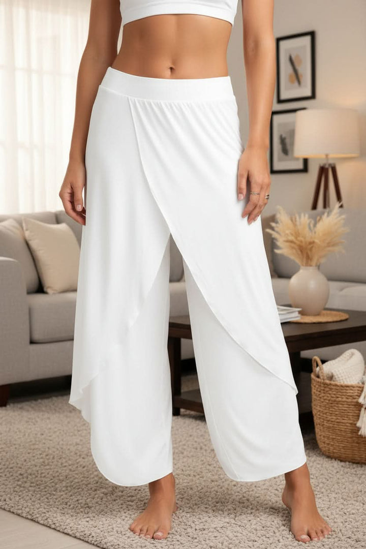 Women's sleek high-waisted yoga pants, perfect for comfortable workouts & athleisure wear.