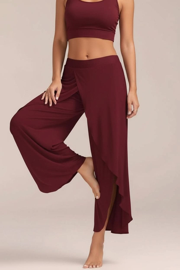 Flexible women's high-waisted leggings, excellent for yoga, activewear, and fitness bottoms.