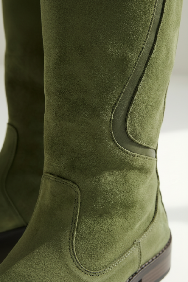 Urban women's knee-high boots, offering a sleek look and all-day comfort with a durable stable sole.