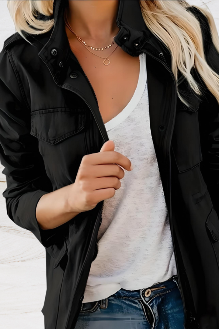 Women's sleek open front blazer jacket for effortless style, perfect as a versatile layering piece.
