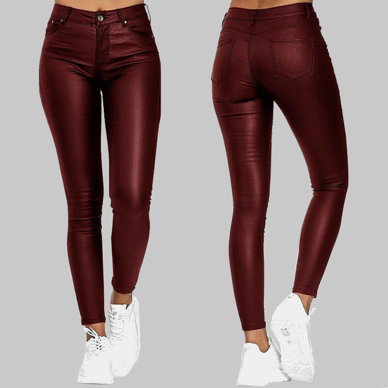 Chic women's slim-fit sculpting pants, versatile high-waist trousers for a fashionable silhouette.