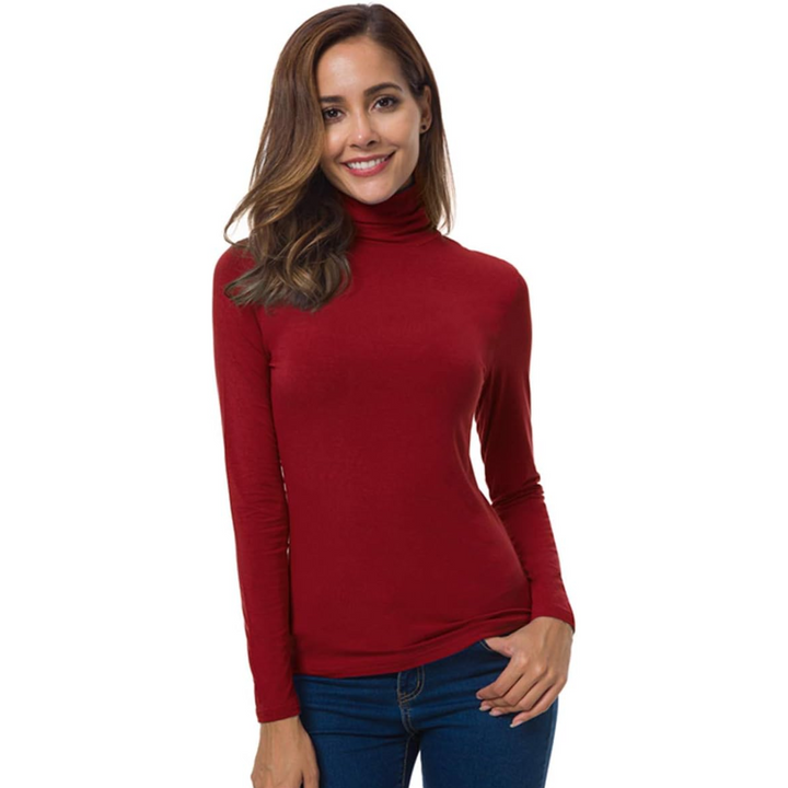 Elegant ladies' slim fit turtleneck, perfect for fall & winter fashion.