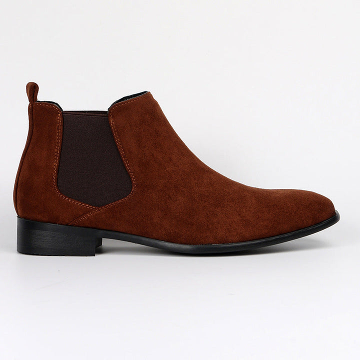 Versatile women's block heel Chelsea boots, easy slip-on style suitable for office or casual wear.