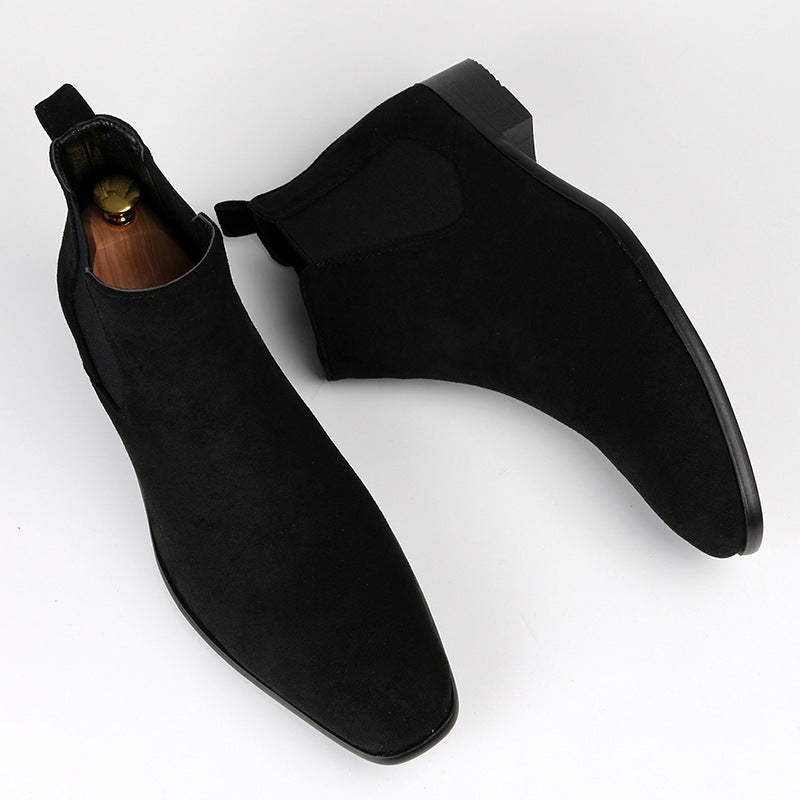 Comfortable women's block heel Chelsea boots, ideal slip-on footwear for smart casual or daily wear.