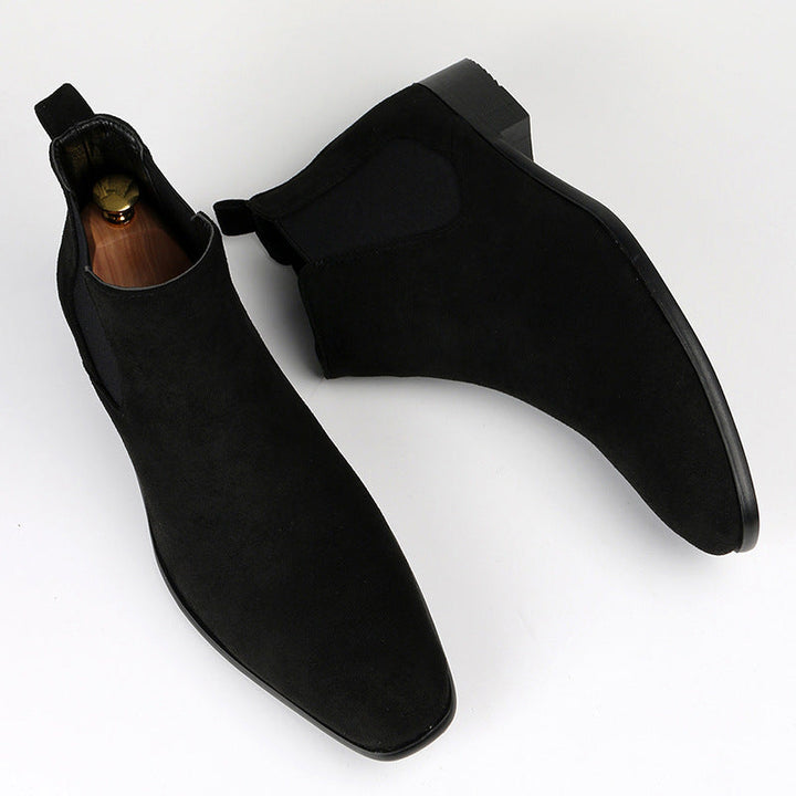 Comfortable women's block heel Chelsea boots, ideal slip-on footwear for smart casual or daily wear.