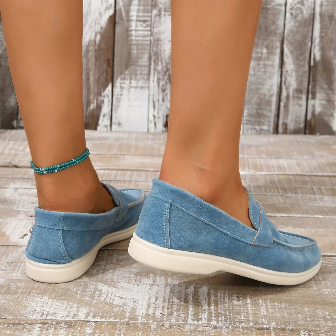Softly cushioned women's slip-on loafers, ensuring all-day comfort for office work & casual strolls.