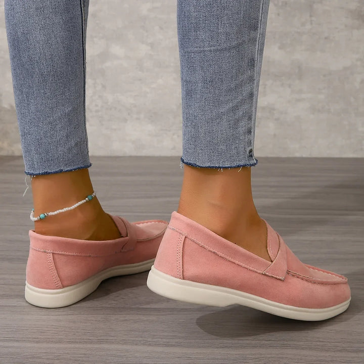 Essential women's slip-on loafers, cushioned for everyday office tasks & casual elegance.