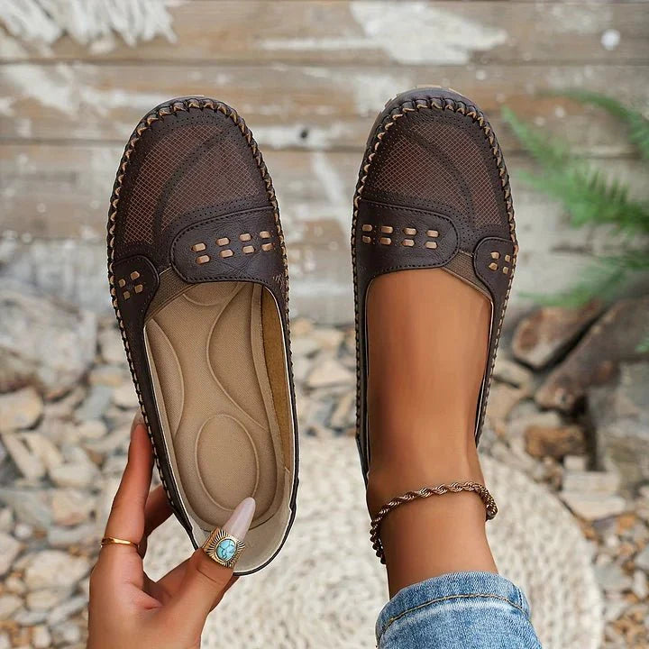 Versatile women's slip-on loafers, ideal for walking comfort in spring, summer, or fall fashion.