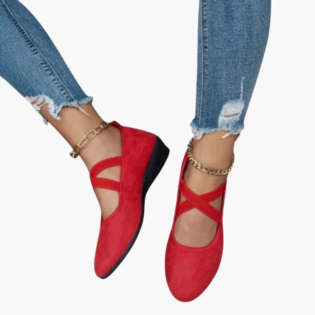 Stylish women's casual slip-on orthopedic shoes, offering cushioned support for comfortable walking & daily wear.