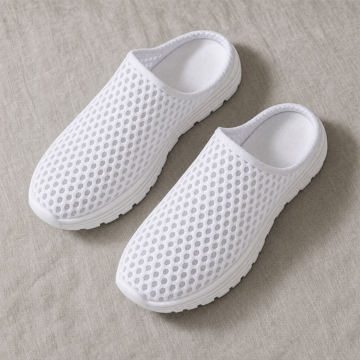 Easy-wear women's slip-on sneakers with arch support, ideal as orthopedic walking shoes for all-day comfort.