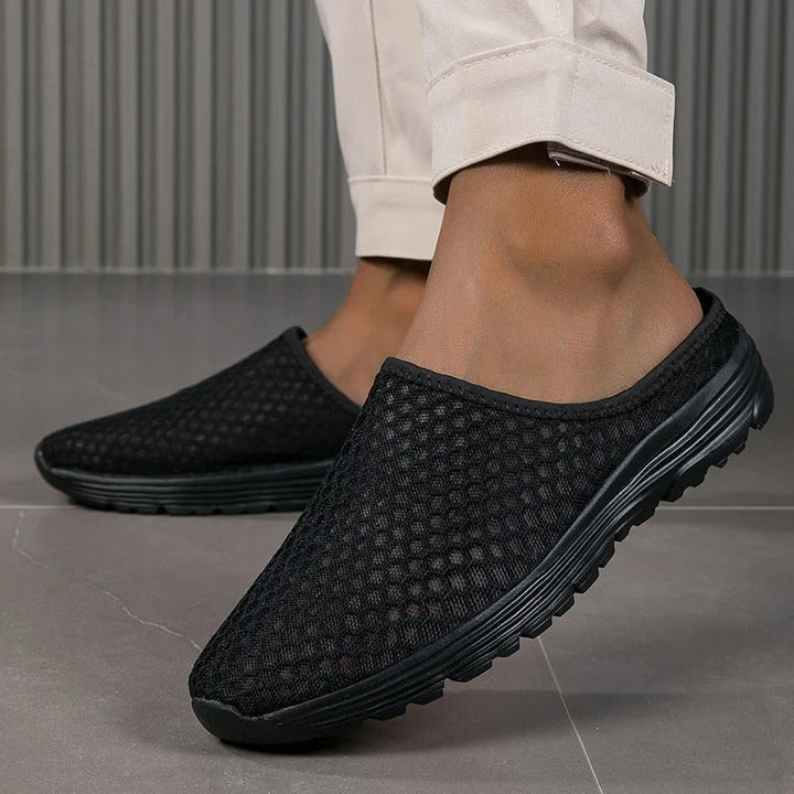 Women's walking shoes: slip-on orthopedic sneakers providing essential arch support and cushioning.