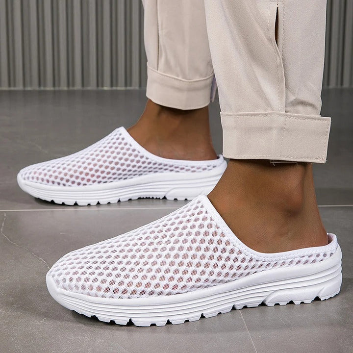 Women's slip-on orthopedic sneakers, available in wide sizes, offering excellent arch support & comfort.