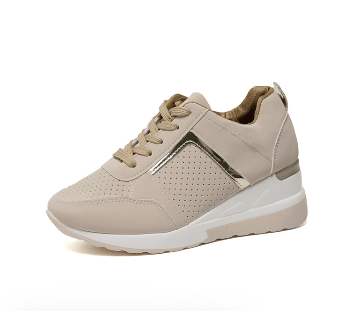 Stylish women's comfort sneakers with cushioned sole, ideal for everyday casual wear & active support.