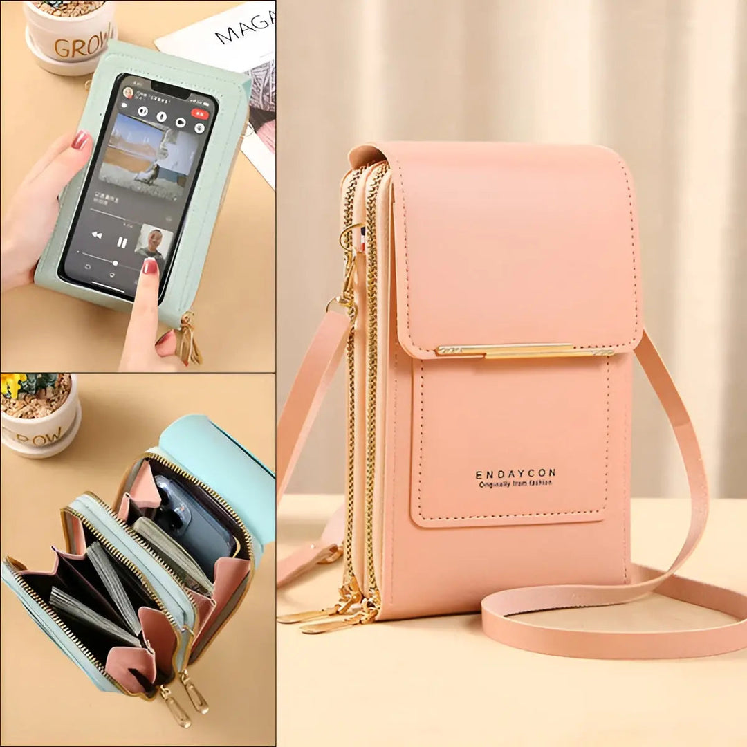 Lightweight & secure women's soft leather anti-theft shoulder bag. Perfect everyday travel handbag.