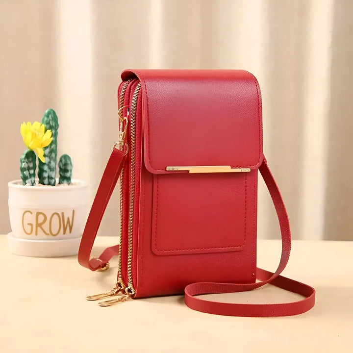 Fashionable ladies' soft leather shoulder bag. Versatile and secure anti-theft handbag for modern women.