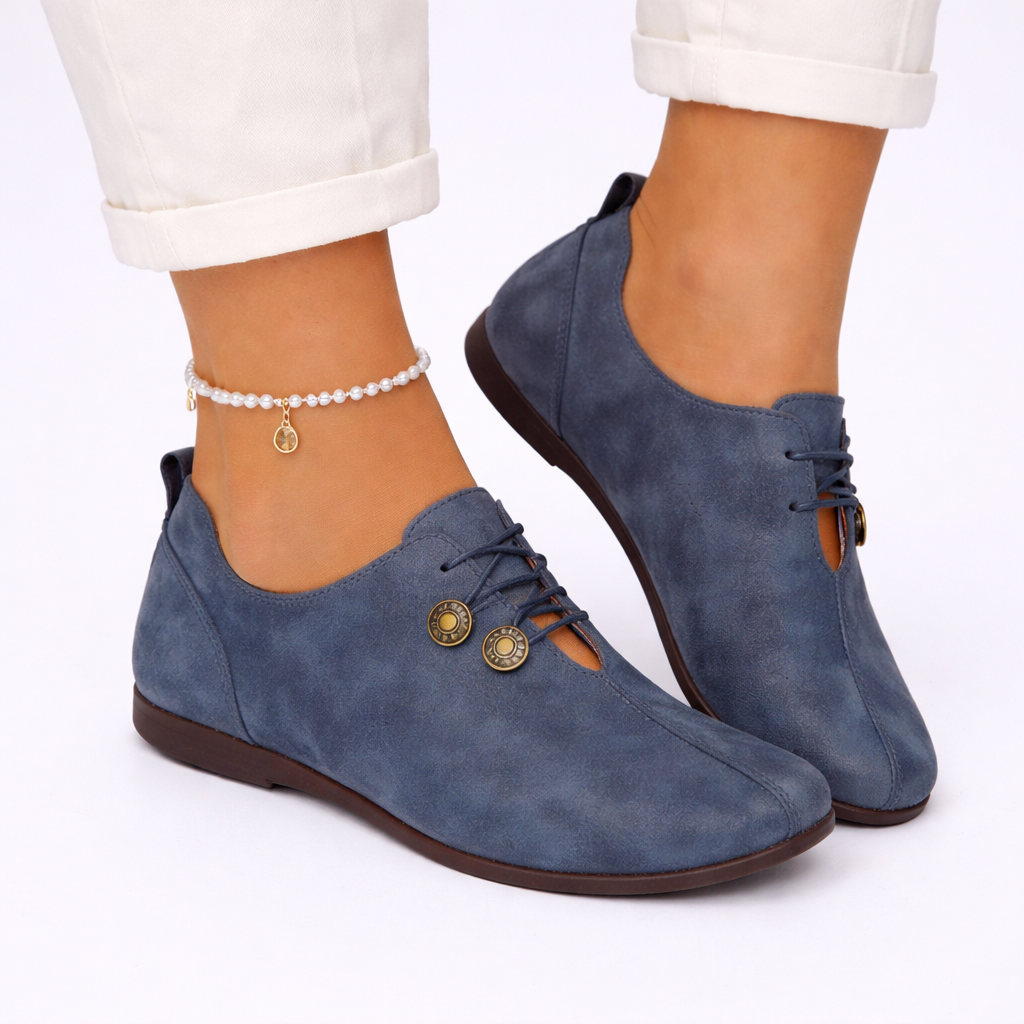 Women's soft orthopedic comfort loafers, perfect for everyday wear. Cushioned slip-on casual footwear.