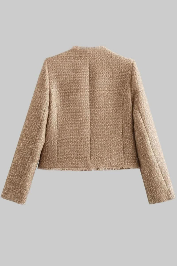 Smart casual women's tailored blazer, offering comfort and style for elegant business and everyday outerwear.