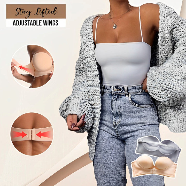 Everyday comfort women's strapless bra with push-up for smooth silhouette and ultimate support.