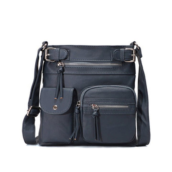 Practical anti-theft crossbody bag for women, highlighting its sturdy strap & secure design.
