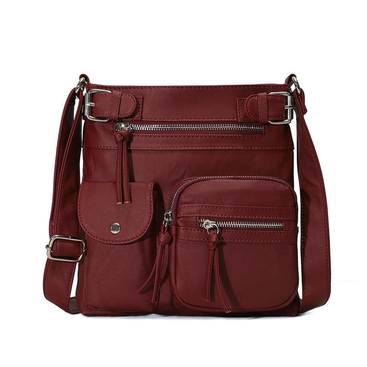 Sleek women's anti-theft crossbody bag, designed for fashion-conscious travelers seeking security.