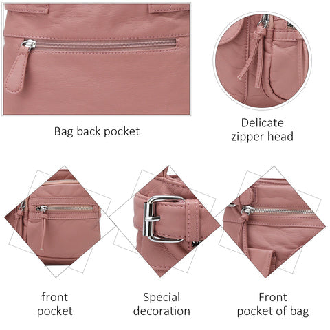 Multifunctional women's anti-theft messenger bag, ideal for daily commute & travel security.