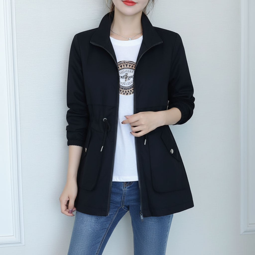 Comfortable & lightweight women's transitional jacket. Ideal for versatile spring & autumn casual fashion.