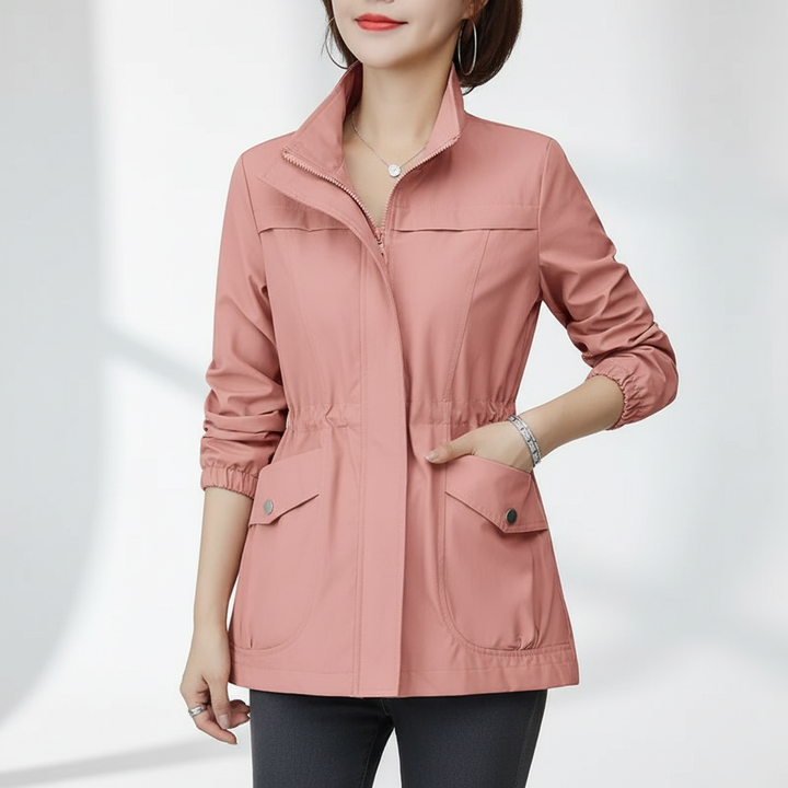 Fashionable women's transitional jacket. Ideal lightweight outerwear for versatile spring & autumn looks.