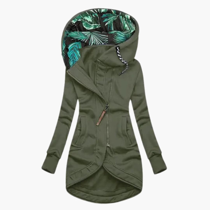 Elegant women's winter jacket, insulated & stylish for fashionable cold-weather outerwear.