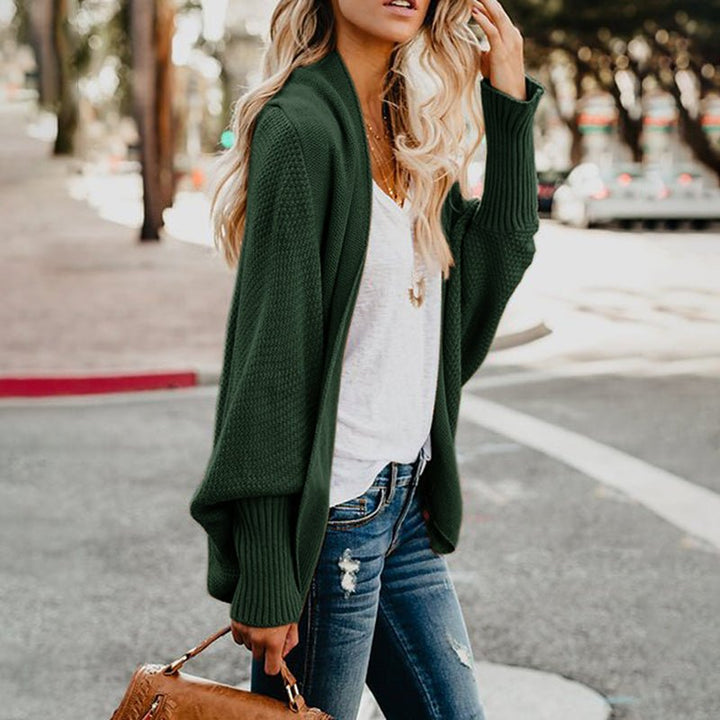 Women's stylish oversized cardigan, perfect for comfort & fashion layering.