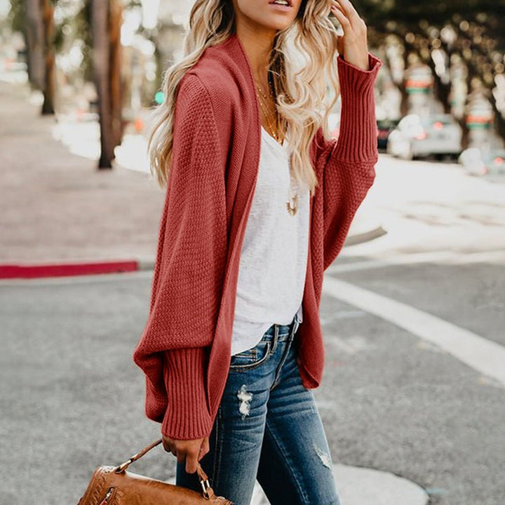 Comfortable oversized knit cardigan for women, a stylish staple for any wardrobe.
