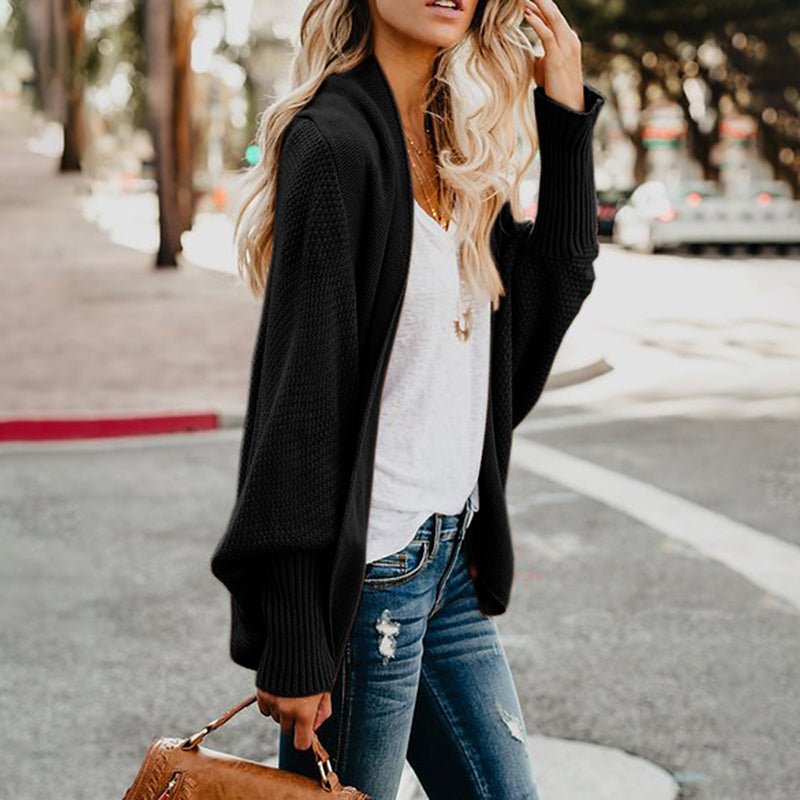 Stylish long sleeve women's cardigan, ideal for versatile layering and cozy comfort.