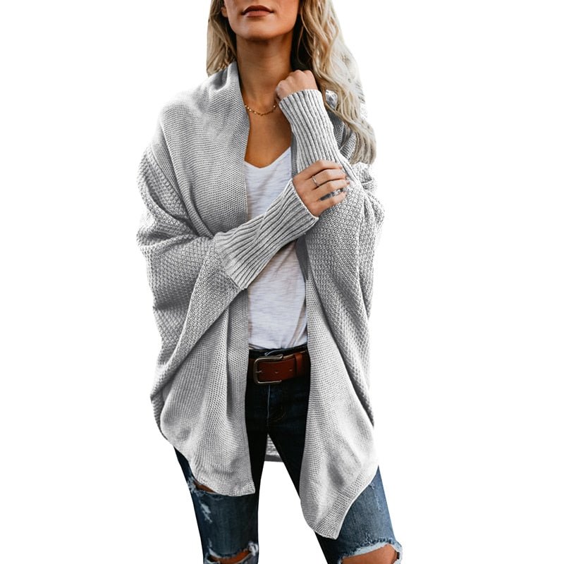 Women's soft knit oversized cardigan, providing ultimate comfort and chic style.