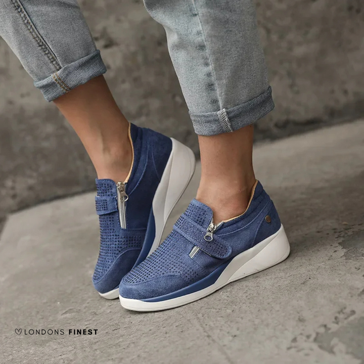 Casual women's walking shoes, supportive and comfortable with cushioned insoles and excellent arch support.