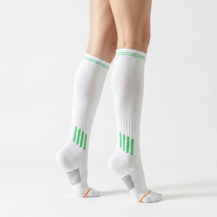 Comfortable women's supportive knee-high socks for active performance.