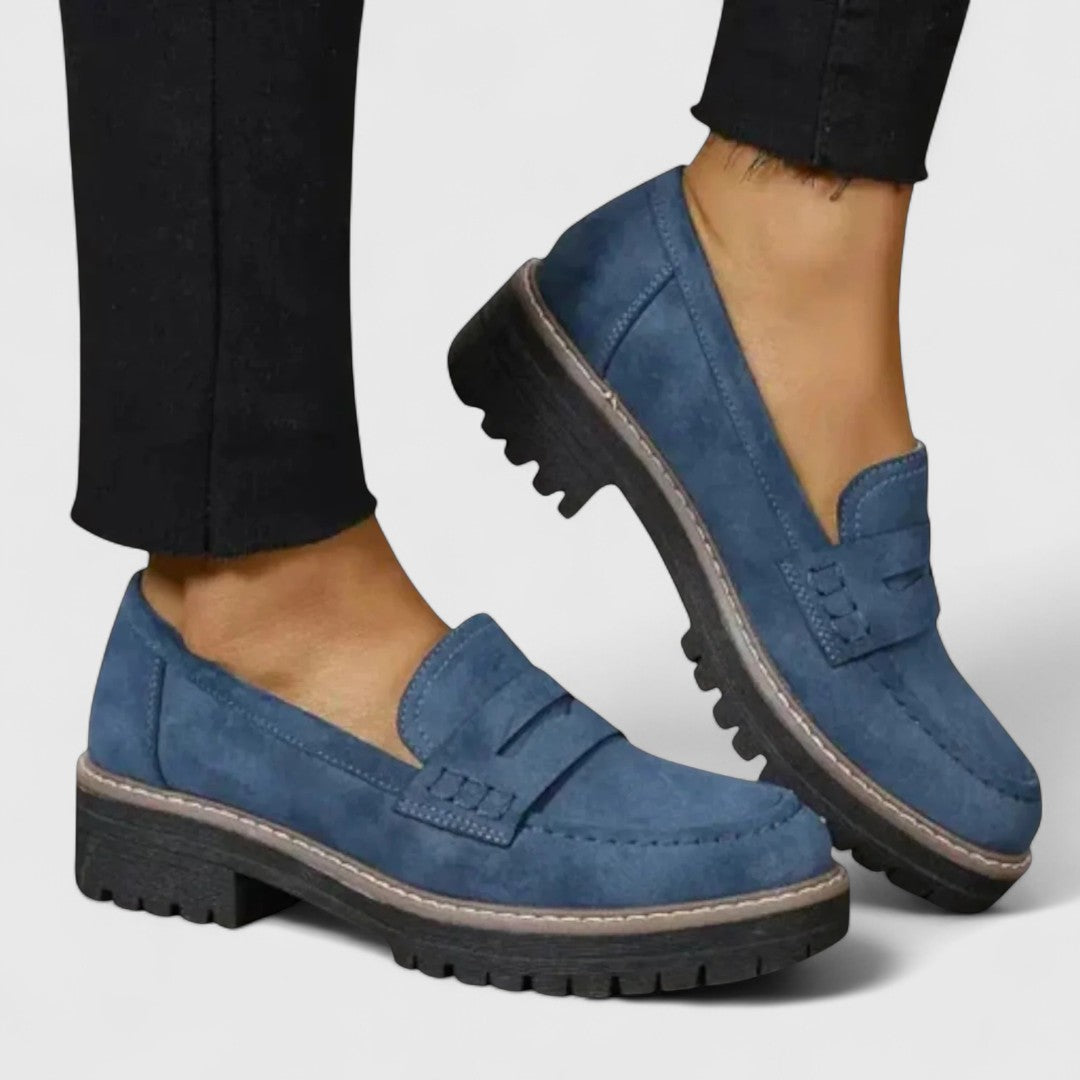 Comfortable women's orthopedic loafers, designed with advanced arch support for long walks and daily activities.