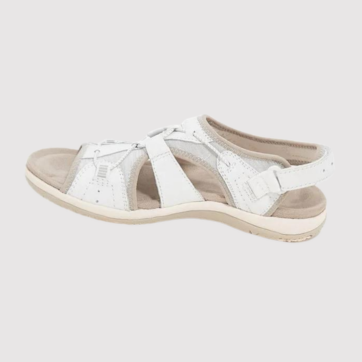 Orthopedic walking sandals for women, designed for pain relief & foot health with supportive arch & adjustable fit.