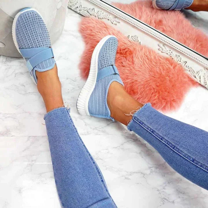 Women's supportive slip-on sneakers for enhanced comfort and daily wear.