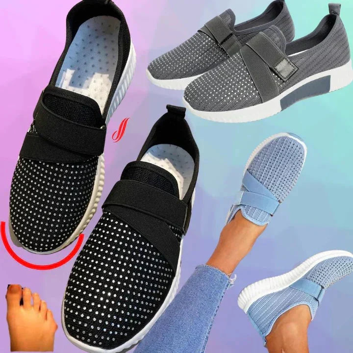 Easy slip-on women's casual sneakers with adjustable fit for ultimate comfort and support.