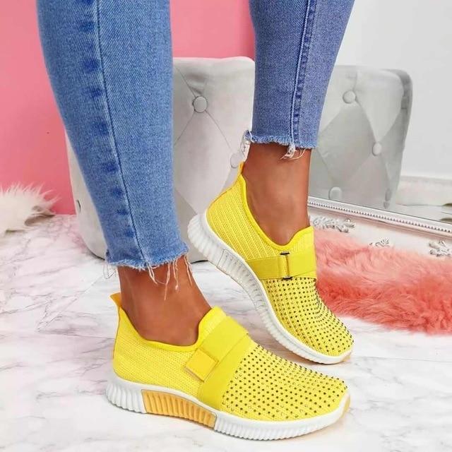 Enhanced comfort women's slip-on sneakers, reducing foot fatigue with excellent support.
