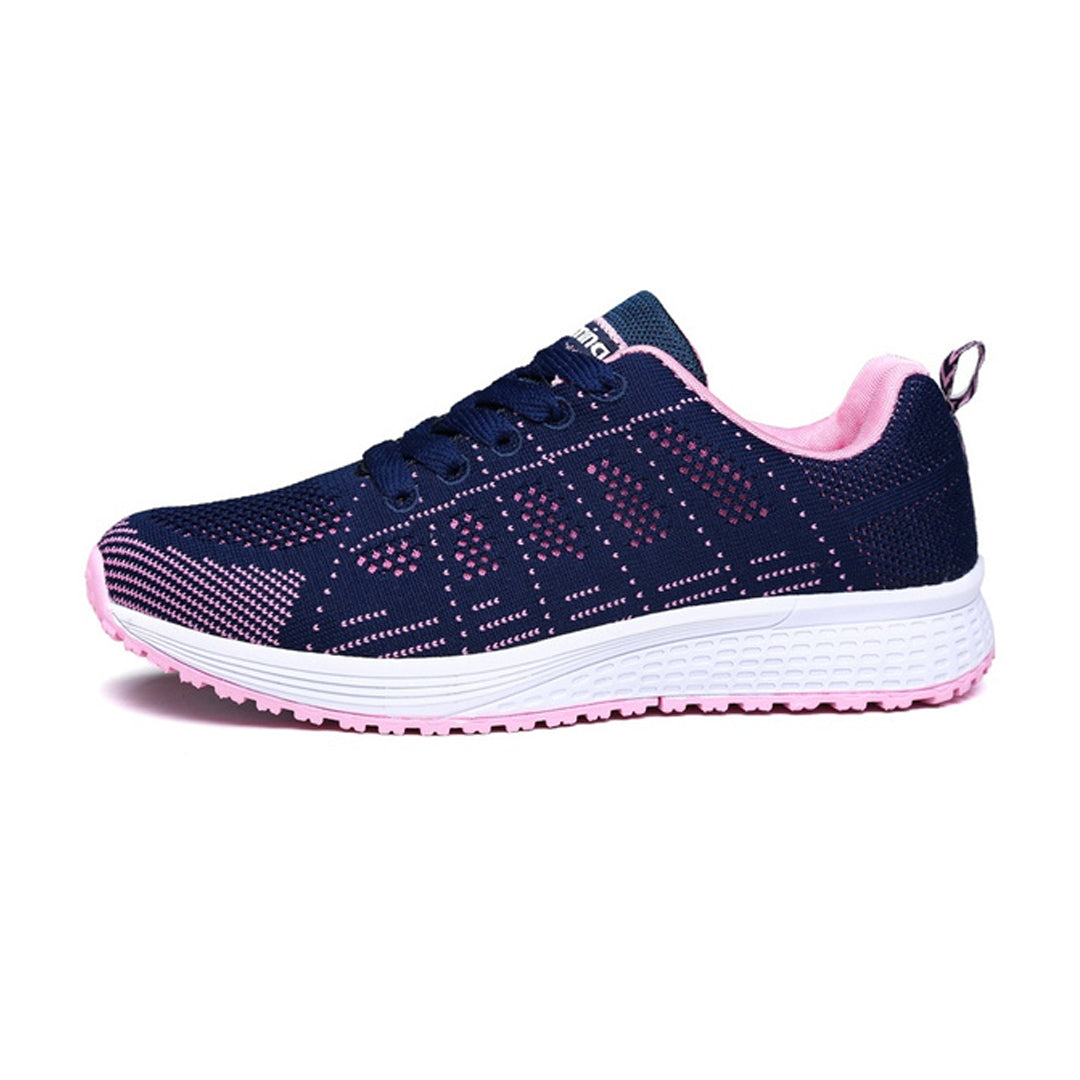 Lightweight women's sneakers with versatile style, ergonomic design, and shock-absorbing soles for comfortable daily wear.